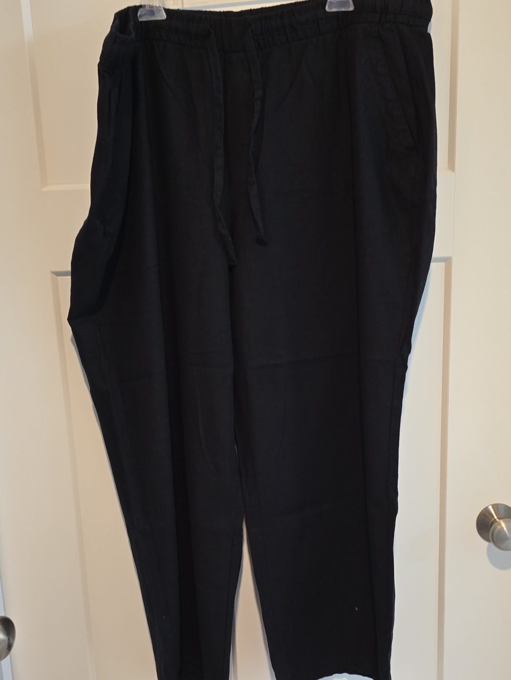 Old Navy Black Linen/Rayon Wide Leg Casual Pants